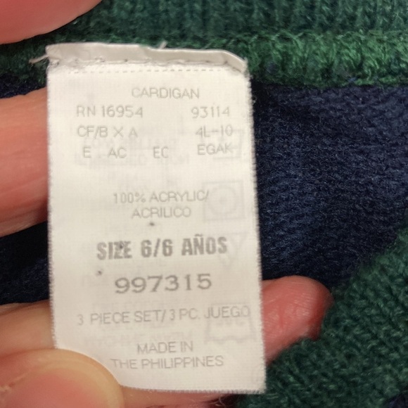 Vintage 90’s navy blue zip sweater with flowers and bird houses euc size 6 - Picture 7 of 7